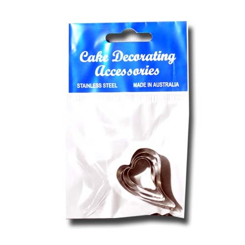 Cutter  S/Steel Funky Hearts Set 4 (Ea)