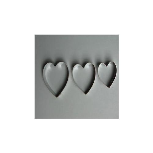 Cutter  S/Steel Hearts Cutter Set 3 Medium (Ea)