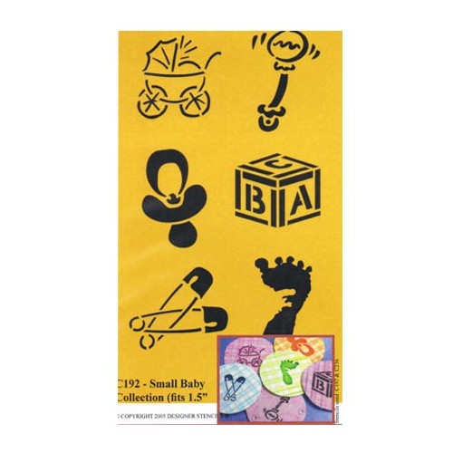 Stencil  Small Baby Cupcake Set