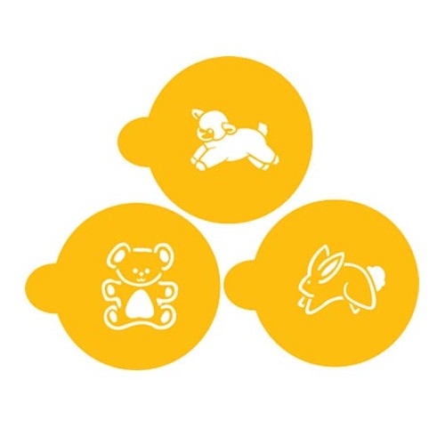 Stencil  Baby Animals Cupcake/Cookie Set Large