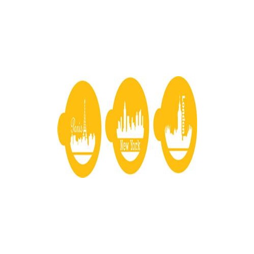 Stencil Paris London New York Skyline