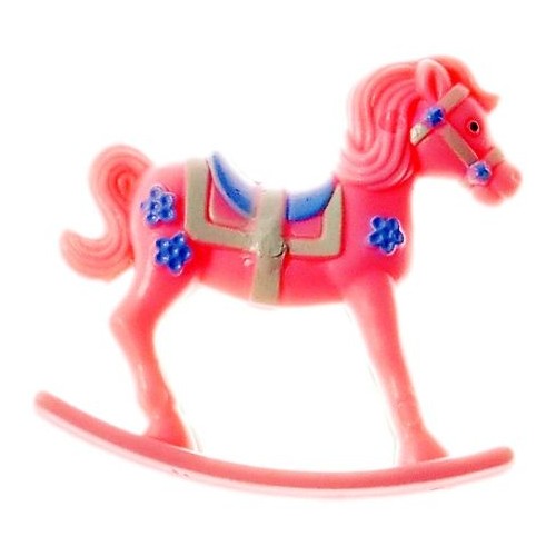 Figurine  Rocking Horse Pink 60mm (Ea)