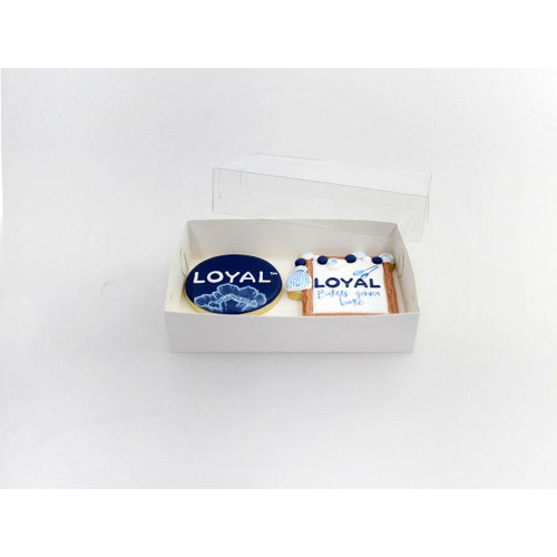 Clear Lid Biscuit Box 6.75x4.5x1.5in High