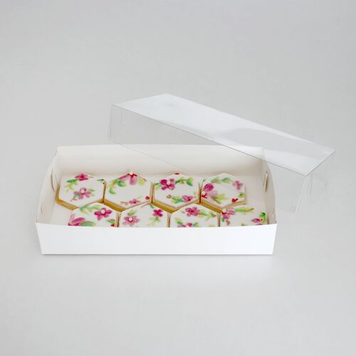 Clear Lid Biscuit Box 9x4.5x1.5in High - Loyal