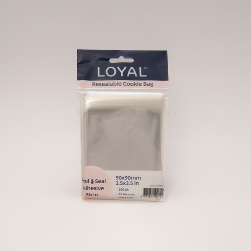 Cookie Bag Resealable 90x90mm (100)