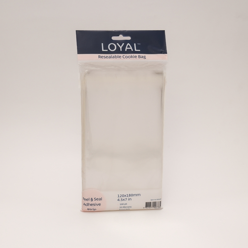 Cookie Bag Resealable 120x180mm (100)