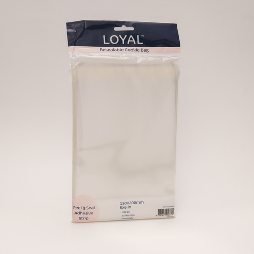 Cookie Bag Resealable 150x200mm (100)