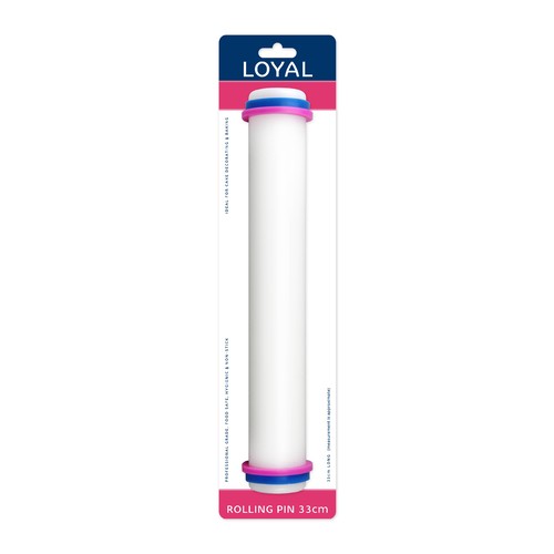 Loyal Rolling Pin with Guides 35cm