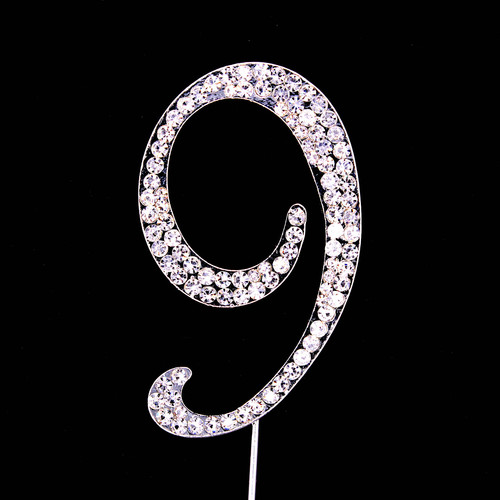 Bling Diamante 7cm Number 9