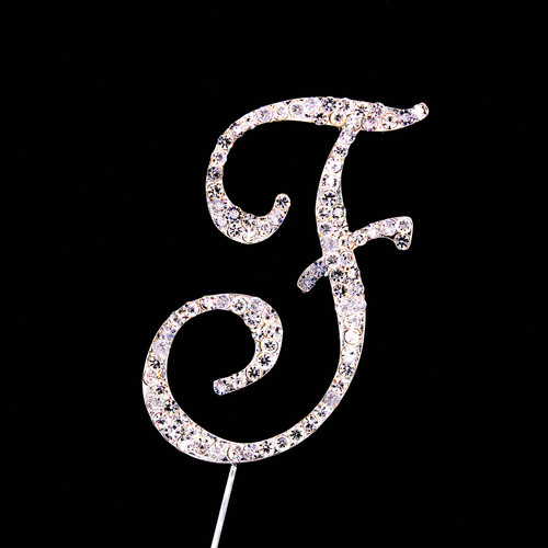 Bling Diamante 7cm Letter F