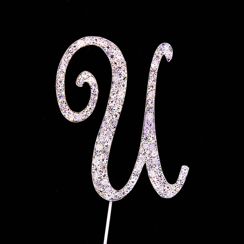 Bling Diamante 7cm Letter U
