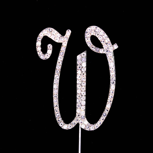 Bling Diamante 7cm Letter W