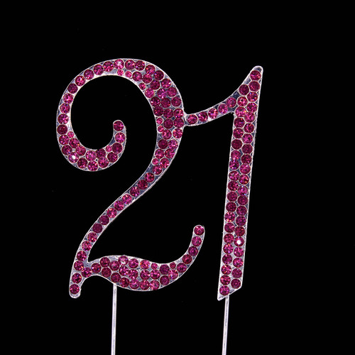 Bling Diamante 7cm Fuchsia 21st