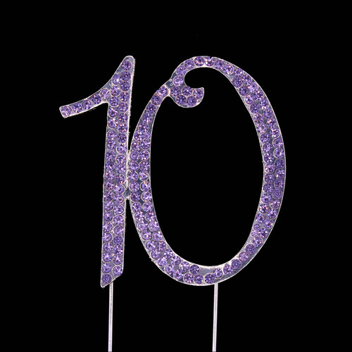 Bling Diamante 7cm Moonstone 10th Anniversary
