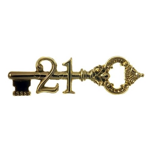 21st Antique Key 76mm Gold Small (EA)