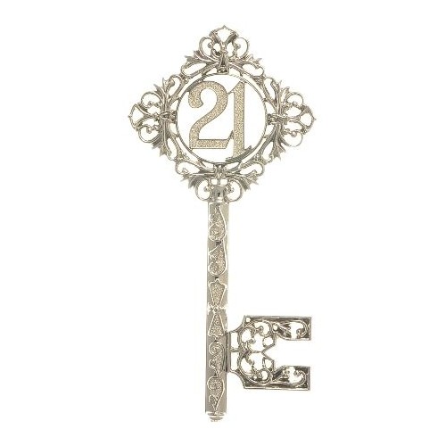 21st Key  Diamond  150mm Silver Large (Pk 12)