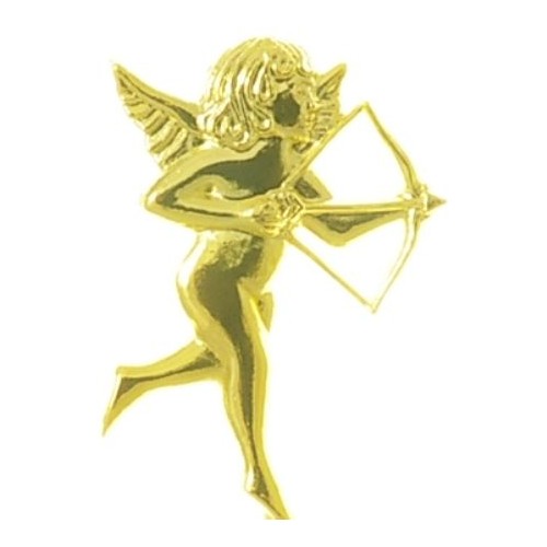 Ornament  Cupid Bow/Arrow Gold (Pk 12)