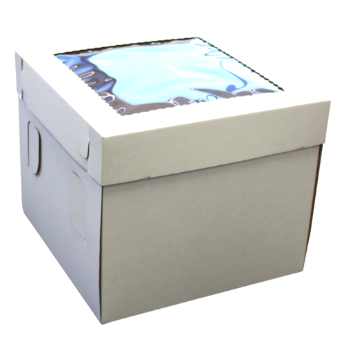 Cake Box Tall 14x14x12" Top Window E-Flute