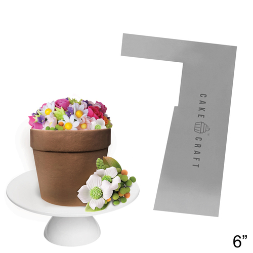 Buttercream Comb FLOWER POT 6 Inch