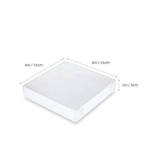 Clear Lid Biscuit Box 6x6x1in High