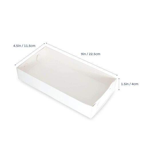 Clear Lid Biscuit Box 9x4.5x1.5in High 