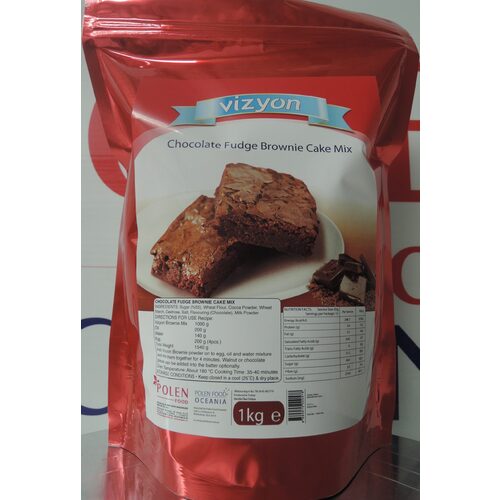 Vizyon Chocolate Fudge Brownie Cake Mix 1kg