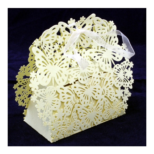 Gift Box  Butterfly &amp; Flower Ivory (10)